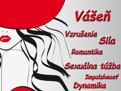 dama v červenom