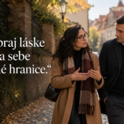 Dvojica si počas prechádzky ujasňuje svoje predstavy. Citát: Dopraj láske čas a sebe jasné hranice.